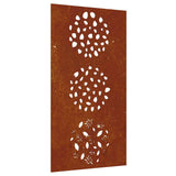 Vidaxxl Wall Decoration Garden Leaf Design 105x55 cm Corten Steel