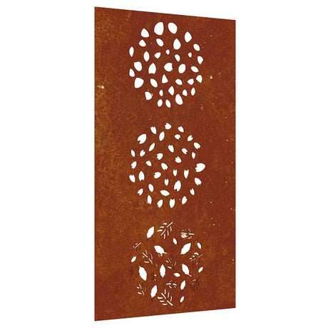 Vidaxxl Wall Decoration Garden Leaf Design 105x55 cm Corten Steel
