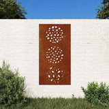 Vidaxxl Wall Decoration Garden Leaf Design 105x55 cm Corten Steel