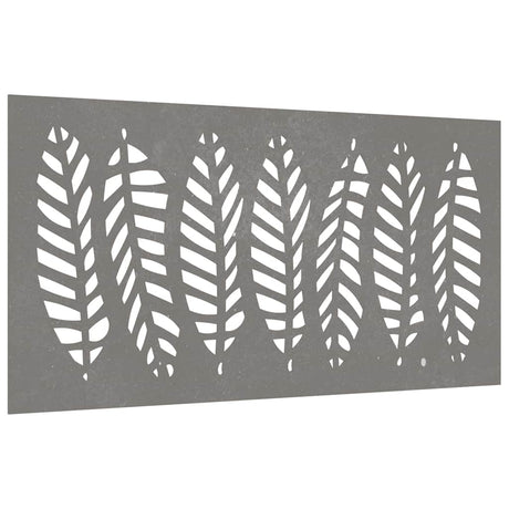 Vidaxxl Wall Decoration Garden Leaf Design 105x55 cm Corten Steel
