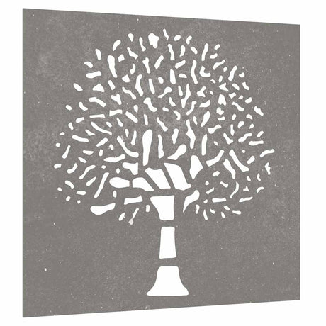 Vidaxl Wall Decoration Garden Tree Design 55x55 cm Corten Steel
