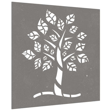Vidaxl Wall Decoration Garden Tree Design 55x55 cm Corten Steel