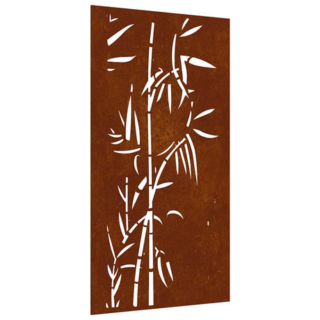 Vidaxxl vægdekoration havebambus design 105x55 cm corten stål