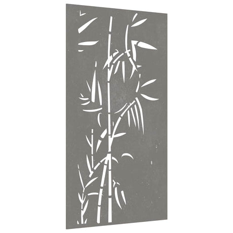 Vidaxxl vægdekoration havebambus design 105x55 cm corten stål