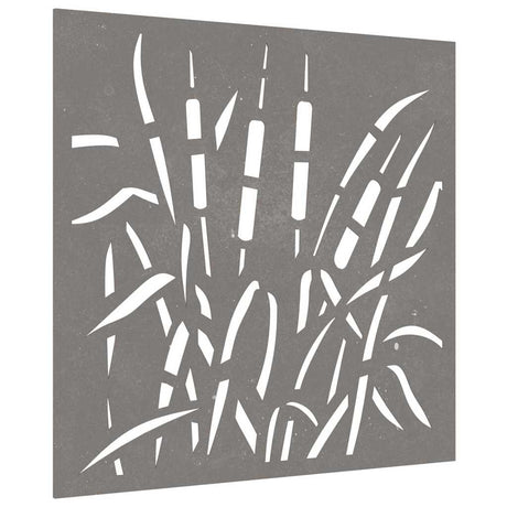 Vidaxl Wall Decoration Garden Grass Design 55x55 cm Corten Steel