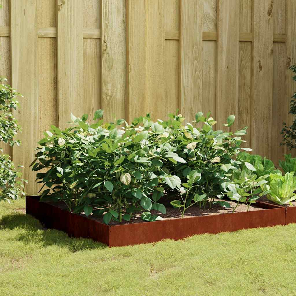 Vidaxx planter hævet 100x100x26 cm corten stål