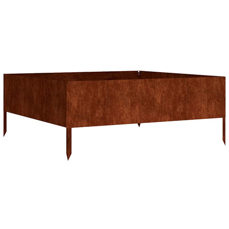 Vidaxl Planter hævede 100x100x41 cm Corten Steel