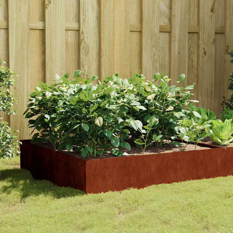 Vidaxl Planter hævede 100x100x41 cm Corten Steel