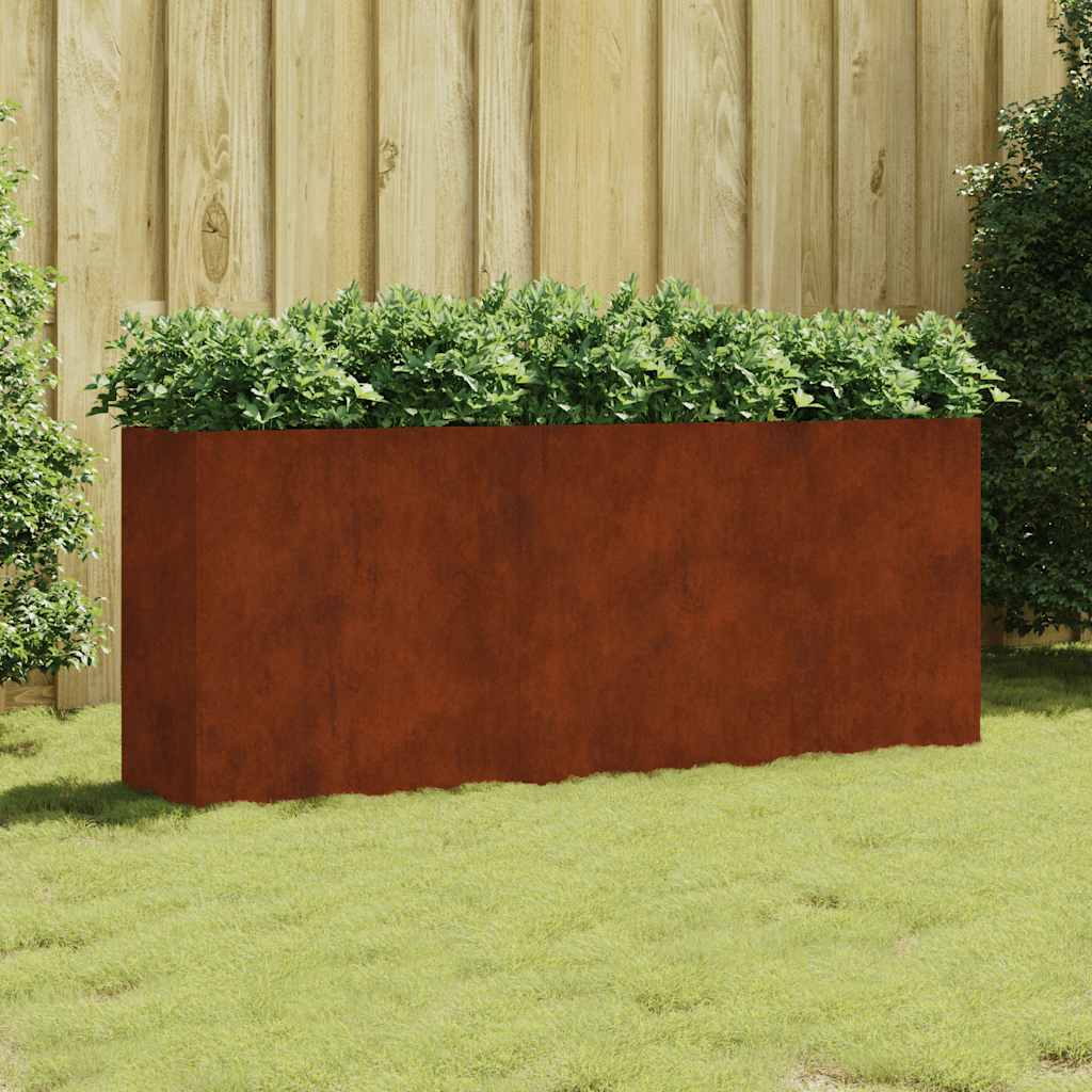 VidaXL plantekasse hævet 200x40x80 cm cortenstål