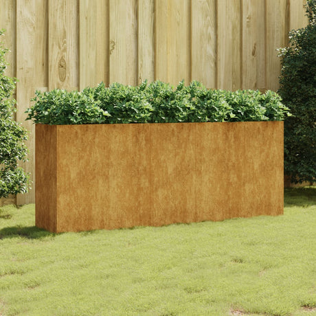 VidaXL plantekasse hævet 200x40x80 cm cortenstål