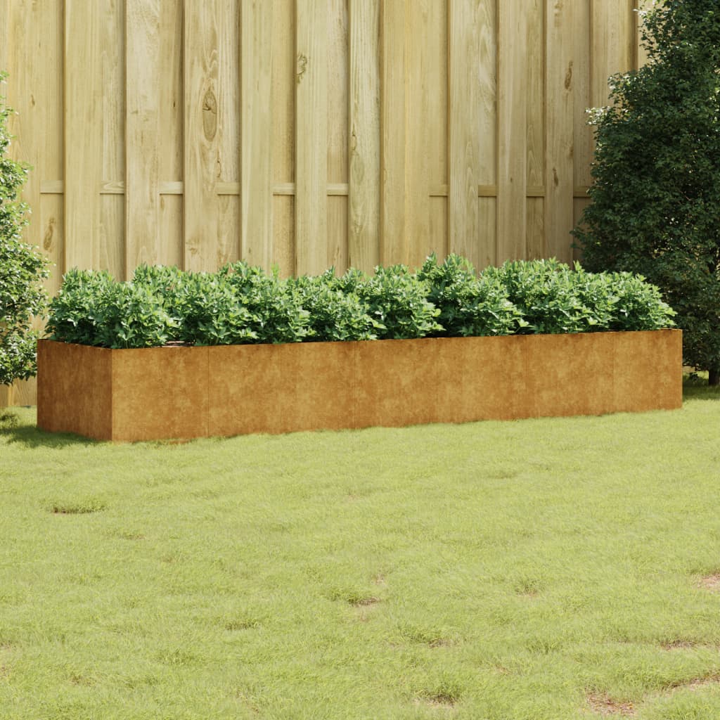 Vidaxl Planter hævet 280x80x40 cm Corten Steel