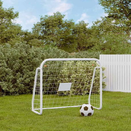 Vidaxx fodboldmål med Net 125x96x60 cm stål og polyester hvid