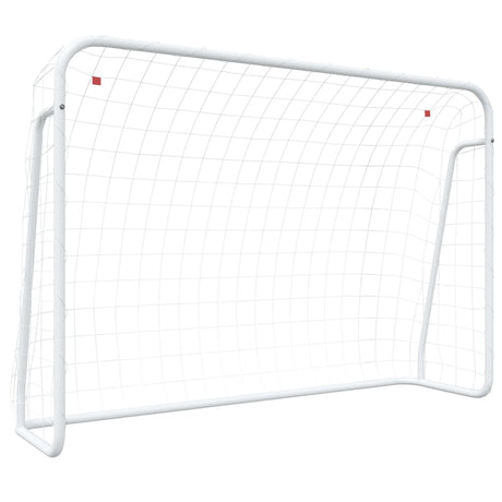 Vidaxx fodboldmål med NET 214X75X152 cm stål og polyester hvid