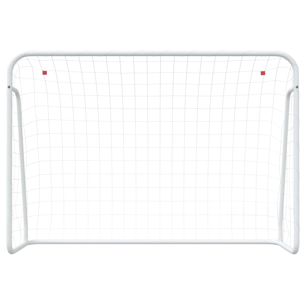Vidaxx fodboldmål med NET 214X75X152 cm stål og polyester hvid