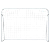 Vidaxx fodboldmål med NET 214X75X152 cm stål og polyester hvid