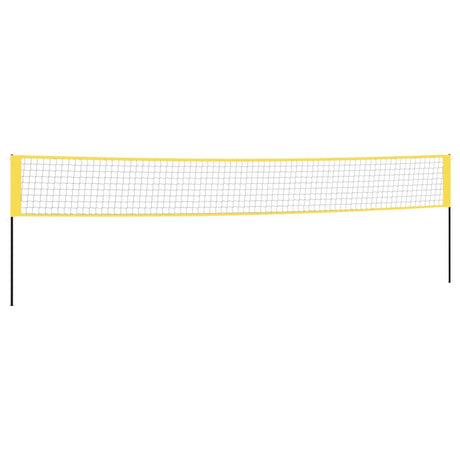 Vidaxl badmintonnet 600x155 cm pe stof gul og sort