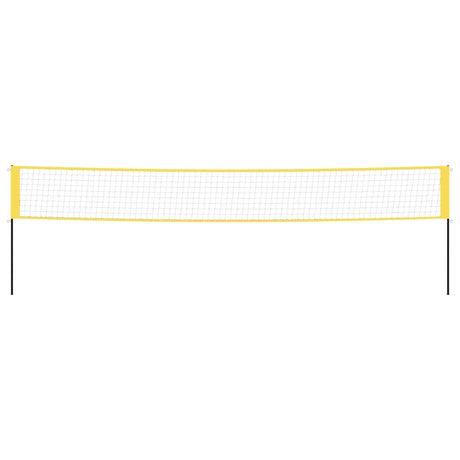Vidaxl badmintonnet 600x155 cm pe stof gul og sort