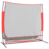 Vidaxl Baseball Net Portable 215x107x216 cm polyester sort og rød