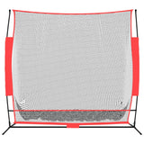 Vidaxl Baseball Net Portable 215x107x216 cm polyester sort og rød