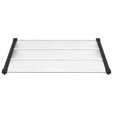 VIDAXX Dørbaldakin 122x90 cm polycarbonat sort og gennemsigtig