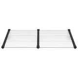 Vidaxx Dørbaldakin 152,5x90 cm polycarbonat sort og gennemsigtig