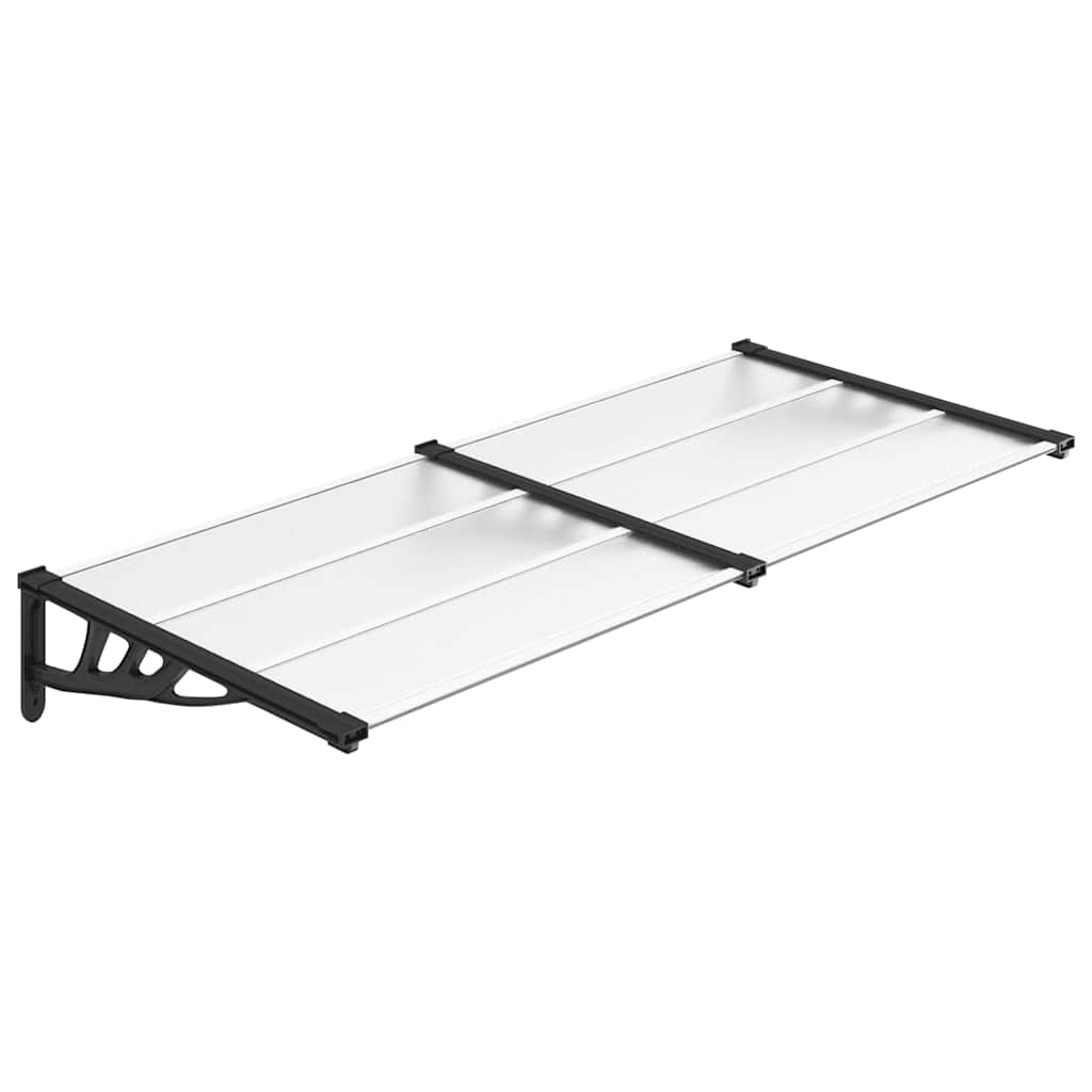 Vidaxx Door Canopy 199x90 cm polycarbonat sort og gennemsigtig