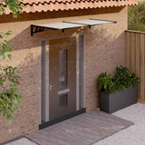 Vidaxx Door Canopy 199x90 cm polycarbonat sort og gennemsigtig