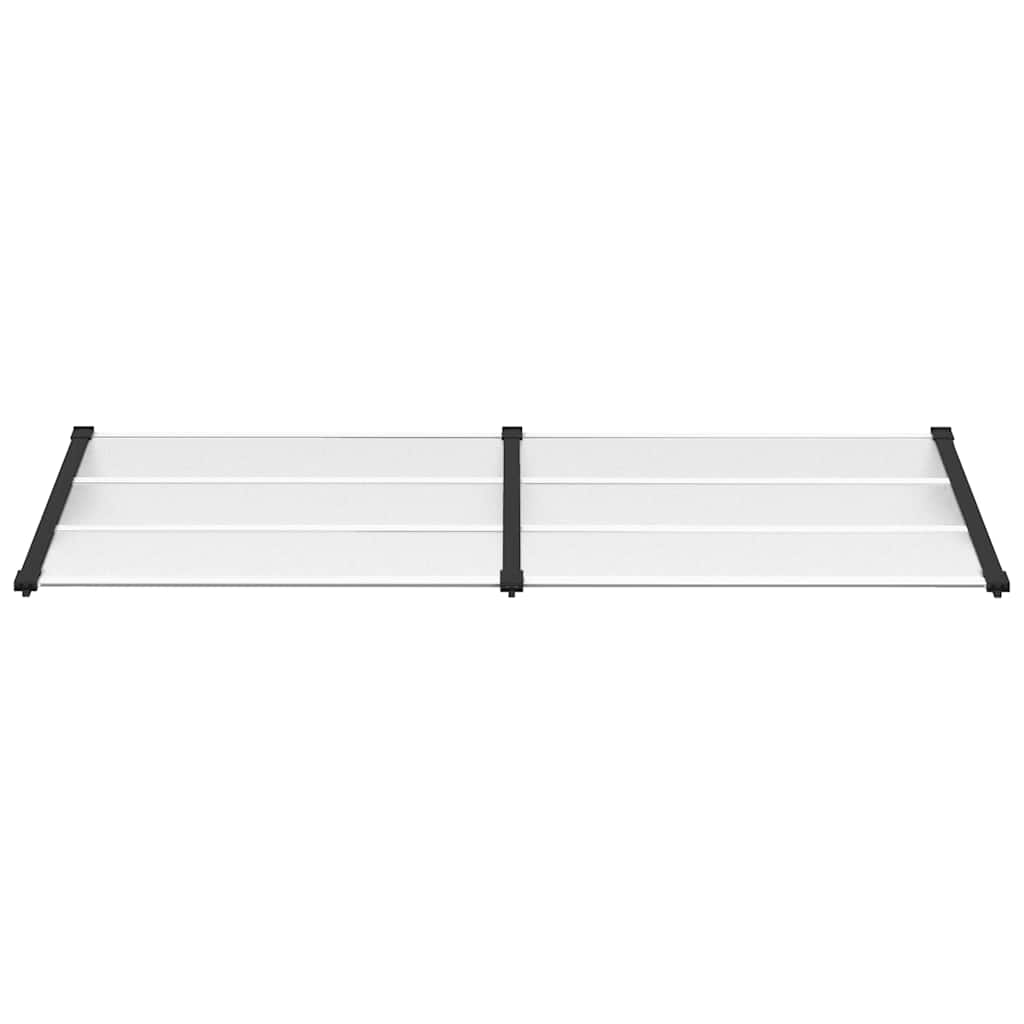 VIDAXX Dørbaldakin 239x90 cm polycarbonat sort og gennemsigtig