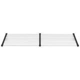 VIDAXX Dørbaldakin 239x90 cm polycarbonat sort og gennemsigtig