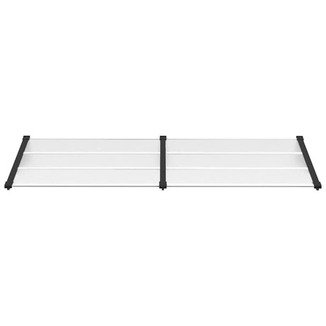 VIDAXX Dørbaldakin 239x90 cm polycarbonat sort og gennemsigtig