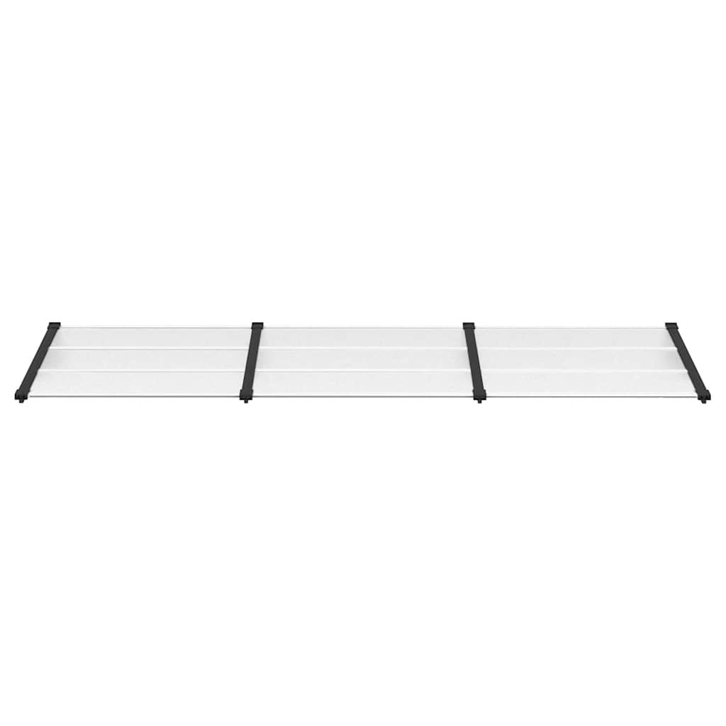 VIDAXX Dørbaldakin 297,5x90 cm polycarbonat sort og gennemsigtig
