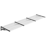 VIDAXX Dørbaldakin 358,5x90 cm polycarbonat sort og gennemsigtig