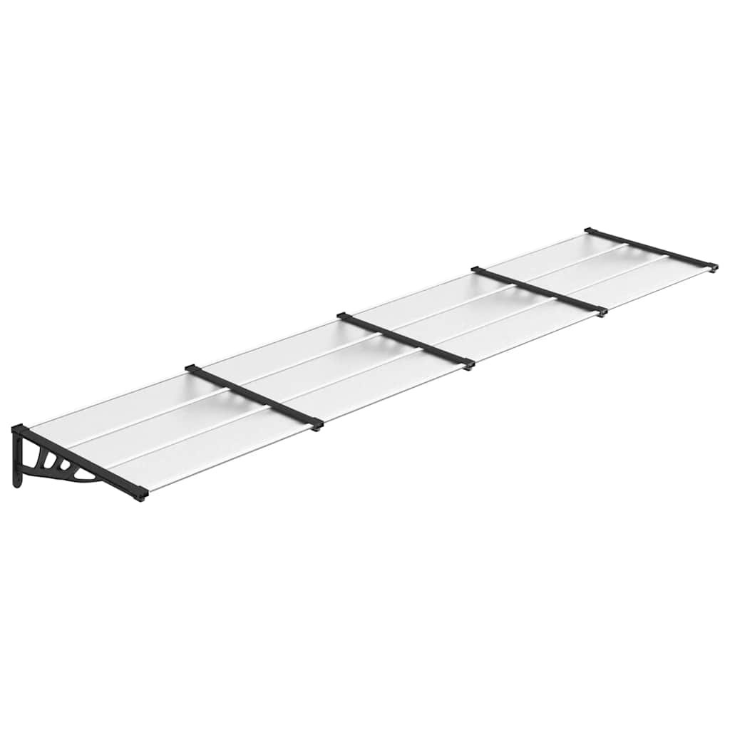 Vidaxx Door Canopy 396x90 cm polycarbonat sort og gennemsigtig