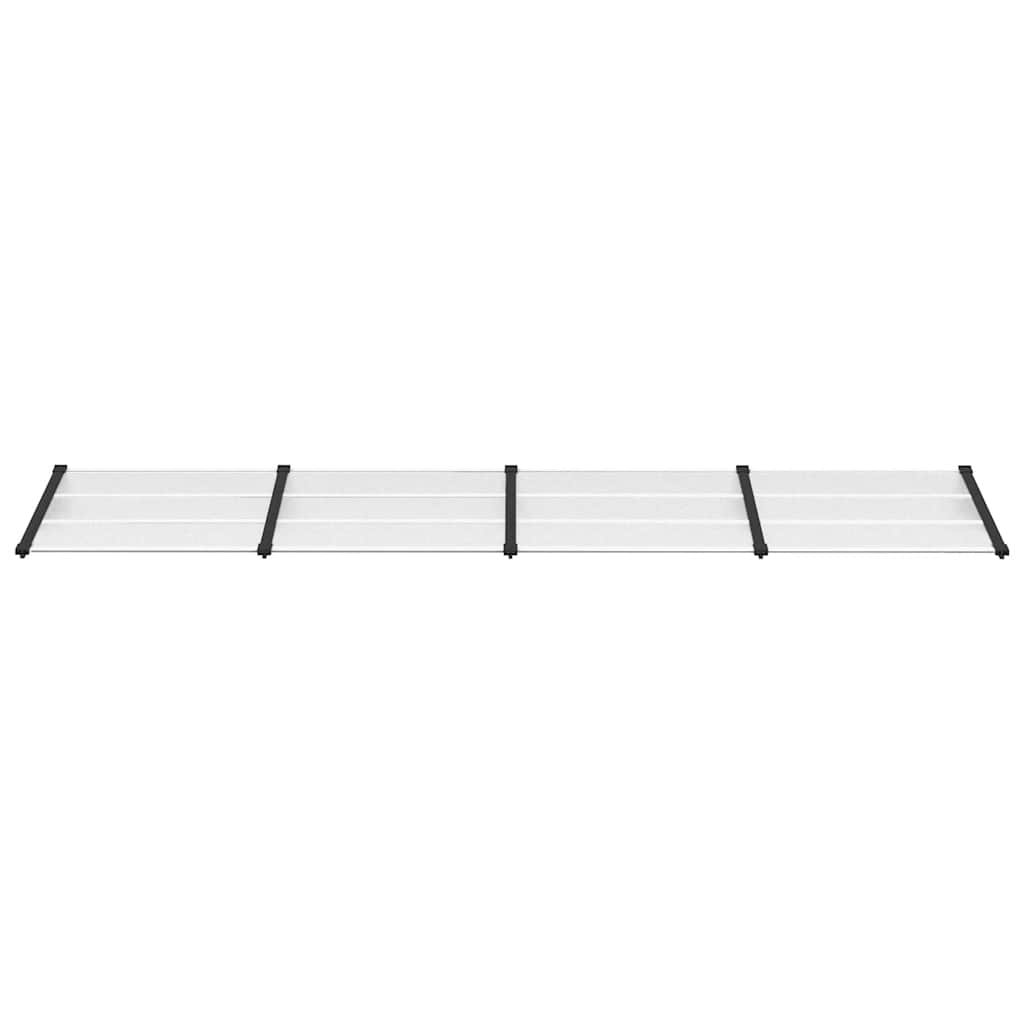 Vidaxx Door Canopy 396x90 cm polycarbonat sort og gennemsigtig