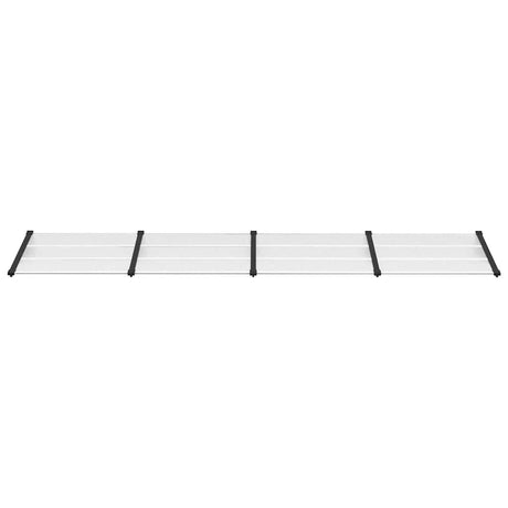 Vidaxx Door Canopy 396x90 cm polycarbonat sort og gennemsigtig