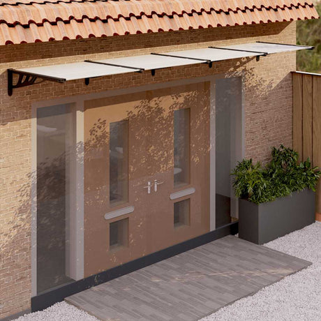 Vidaxx Door Canopy 396x90 cm polycarbonat sort og gennemsigtig