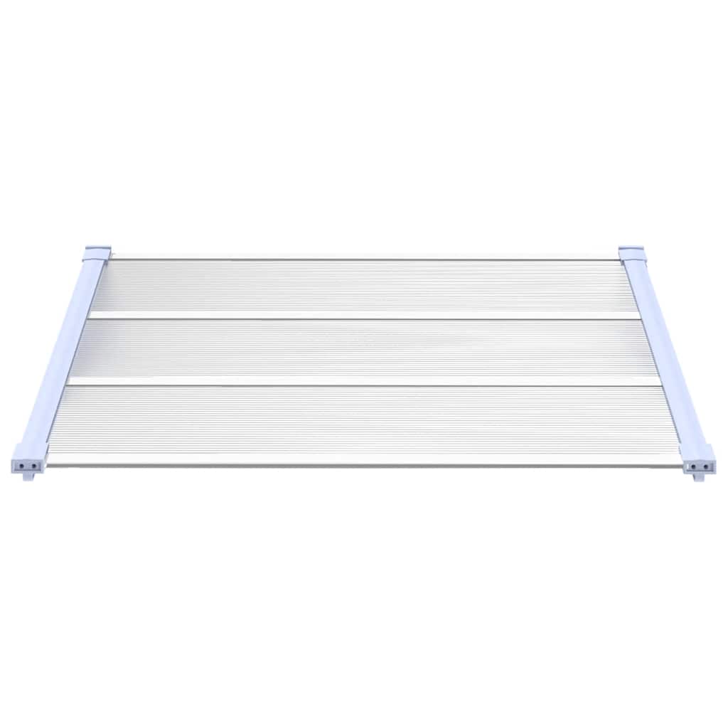 VIDAXX Dørbaldakin 122x90 cm polycarbonatgrå og gennemsigtig