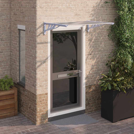VIDAXX Dørbaldakin 122x90 cm polycarbonatgrå og gennemsigtig