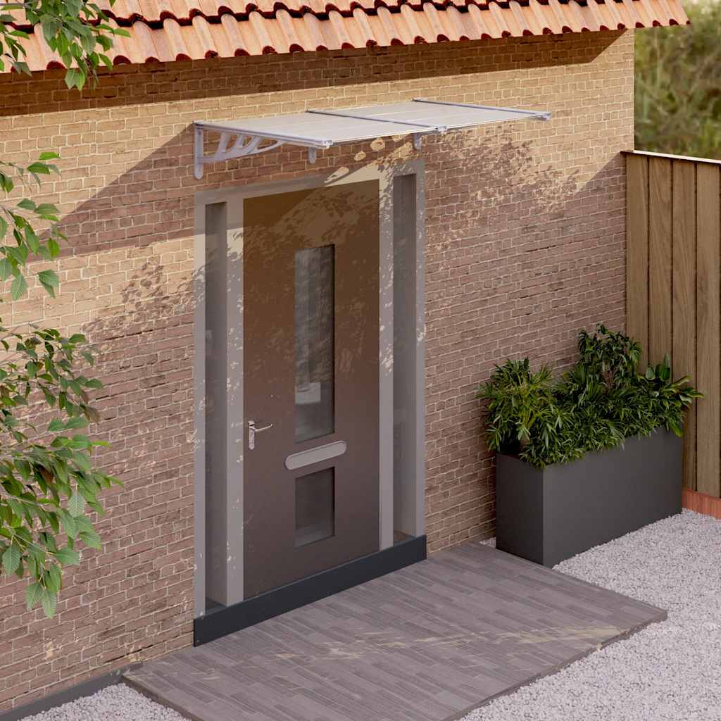 VIDAXX Dørbaldakin 152,5x90 cm polycarbonatgrå og gennemsigtig