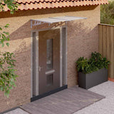 VIDAXX Dørbaldakin 152,5x90 cm polycarbonatgrå og gennemsigtig