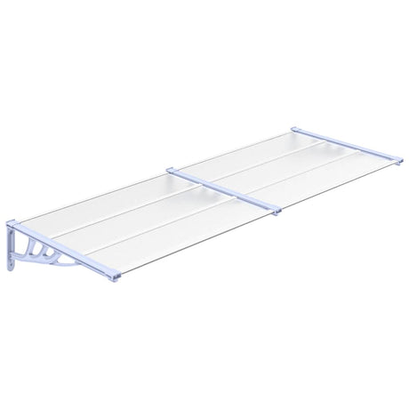 VIDAXX Dørbaldakin 239x90 cm polycarbonatgrå og gennemsigtig