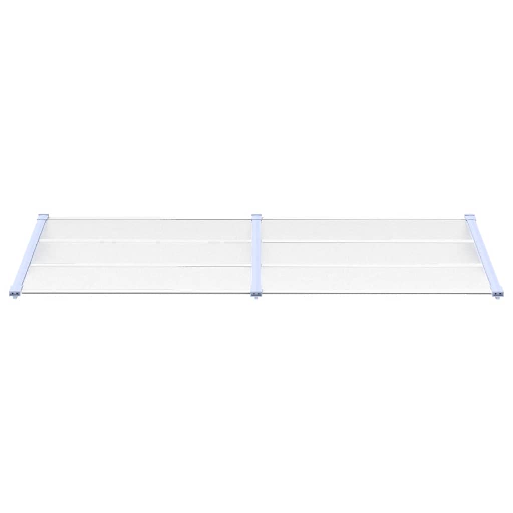 VIDAXX Dørbaldakin 239x90 cm polycarbonatgrå og gennemsigtig