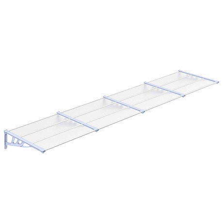 VIDAXX Dørbaldakin 396x90 cm polycarbonatgrå og gennemsigtig