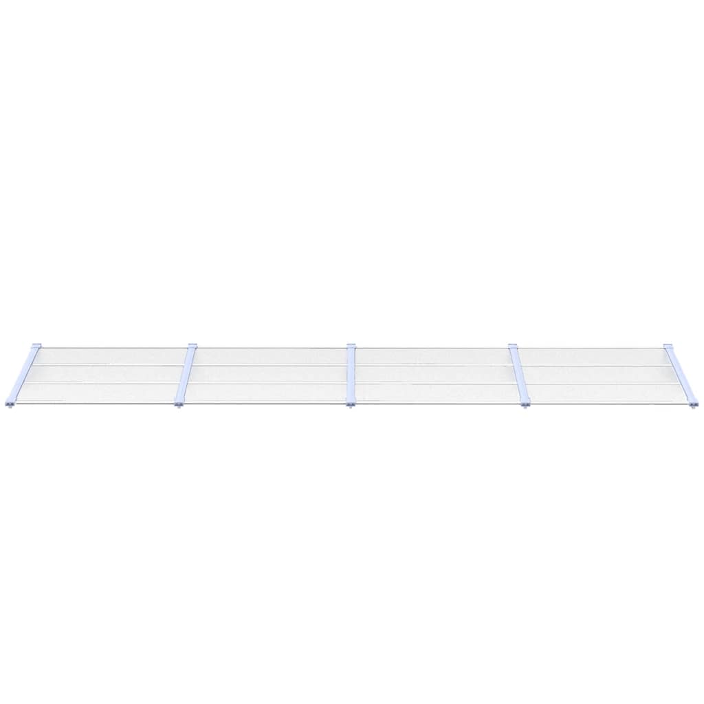 VIDAXX Dørbaldakin 396x90 cm polycarbonatgrå og gennemsigtig