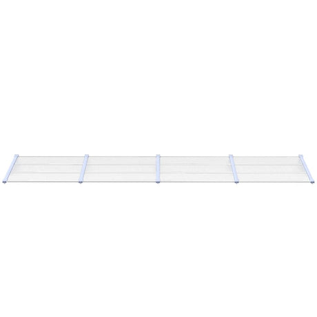VIDAXX Dørbaldakin 396x90 cm polycarbonatgrå og gennemsigtig