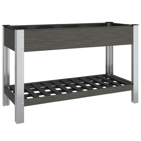 Vidaxx planter hævet med hylde 120x50x75 cm HKC grå