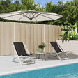 Vidaxl opklapbare stoelen, 2 stuks, zwart aluminium en textilene.