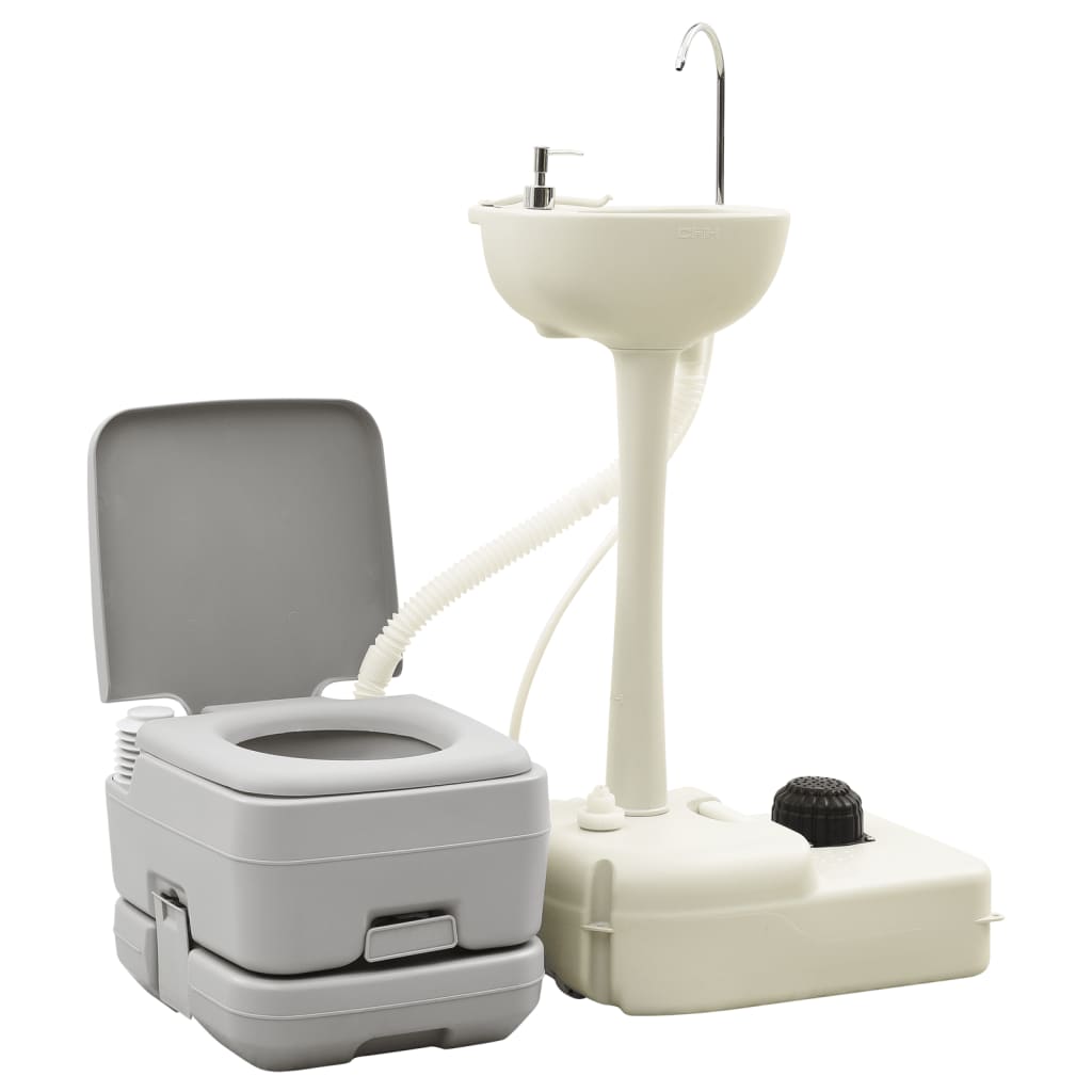 Vidaxl camping toilet og vask med vandtank