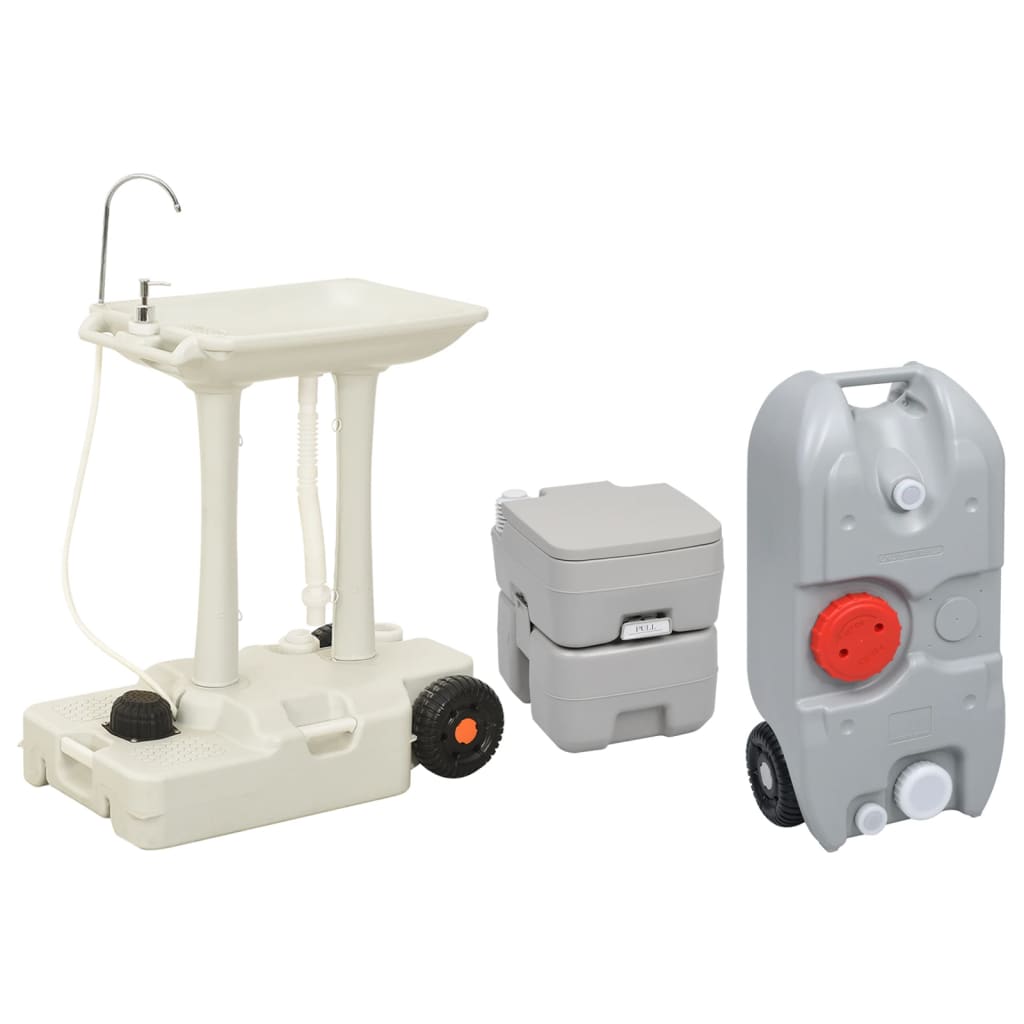 Vidaxl camping toilet og vask med vandtank