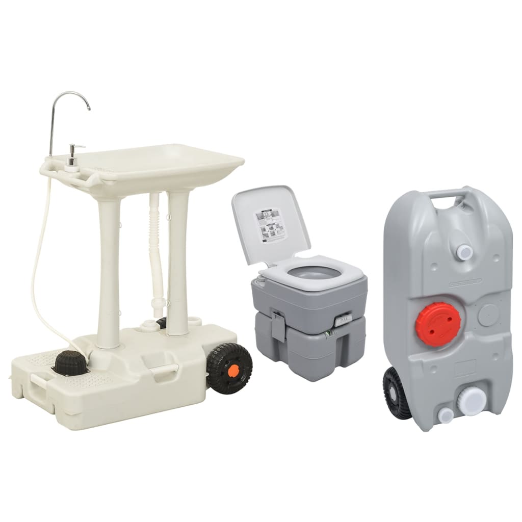 Vidaxl camping toilet og vask med vandtank